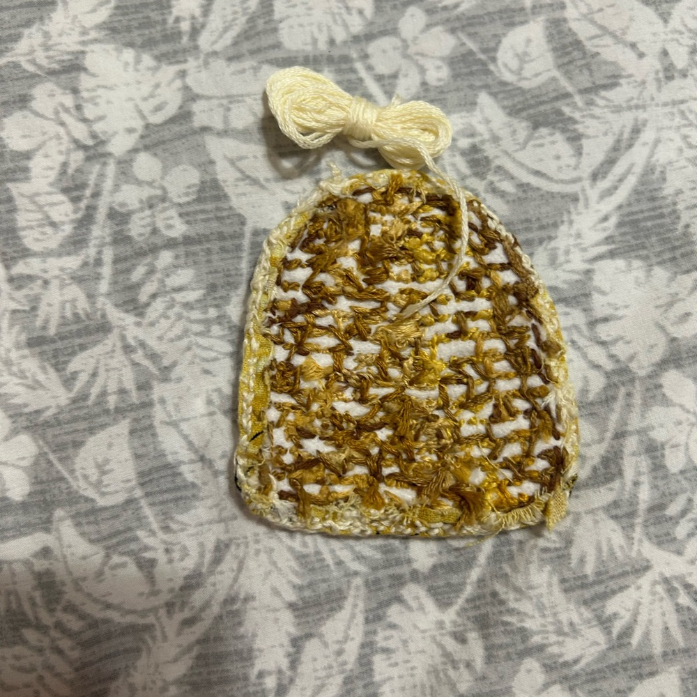 Hand Embroidered Beehive Patch - Picture 3 of 3